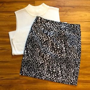Dalmatian print skirt